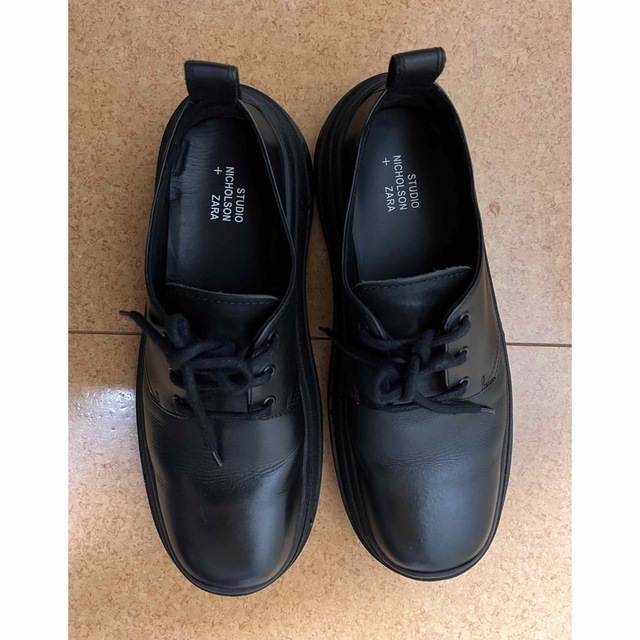 ZARA STUDIO NICHOLSON + ZARA レザーシューズ 黒の通販 by