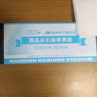 ハンシンタイガース(阪神タイガース)の阪神甲子園球場　2023年　商品お引換券　30000円分(野球)