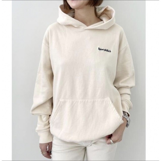 SPORTY&RICH SERIF LOGO HOODIE パーカー