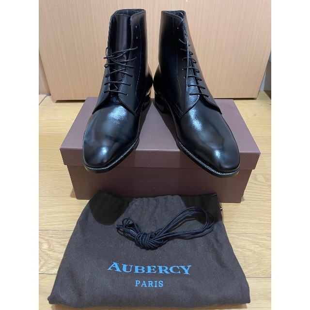 素晴らしい AUBERCY - AUBERCY オーベルシー レースアップブーツ HUGH ブラック 7 ブーツ