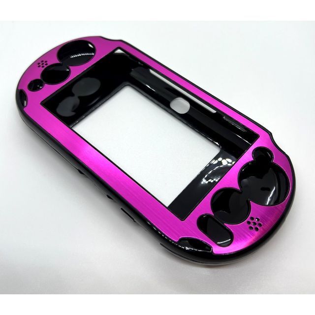 PlayStation Vita(プレイステーションヴィータ)のPS Vita2000(PCH-2000)専用アルミプレートケース(パープル) エンタメ/ホビーのゲームソフト/ゲーム機本体(その他)の商品写真