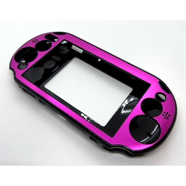 PlayStation Vita(プレイステーションヴィータ)のPS Vita2000(PCH-2000)専用アルミプレートケース(パープル) エンタメ/ホビーのゲームソフト/ゲーム機本体(その他)の商品写真