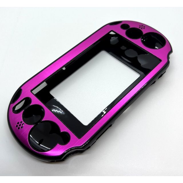 PlayStation Vita(プレイステーションヴィータ)のPS Vita2000(PCH-2000)専用アルミプレートケース(パープル) エンタメ/ホビーのゲームソフト/ゲーム機本体(その他)の商品写真