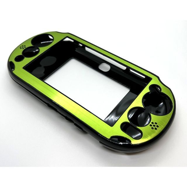 PlayStation Vita(プレイステーションヴィータ)のPS Vita2000(PCH-2000)専用アルミプレートケース(グリーン) エンタメ/ホビーのゲームソフト/ゲーム機本体(その他)の商品写真