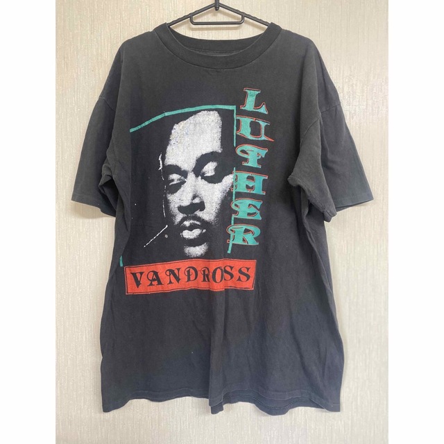 90'S 当時物Luther Vandross  ラップTシャツ ヴィンテージ メンズのトップス(Tシャツ/カットソー(半袖/袖なし))の商品写真