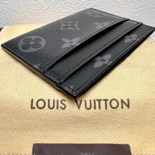 超美品 ルイヴィトン ポルトカルトダブル モノグラム エクリプス