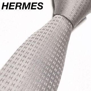 エルメス(Hermes)の☆即購入OK☆HERMES H総柄 ネクタイ✨グレー✨【022539】(ネクタイ)