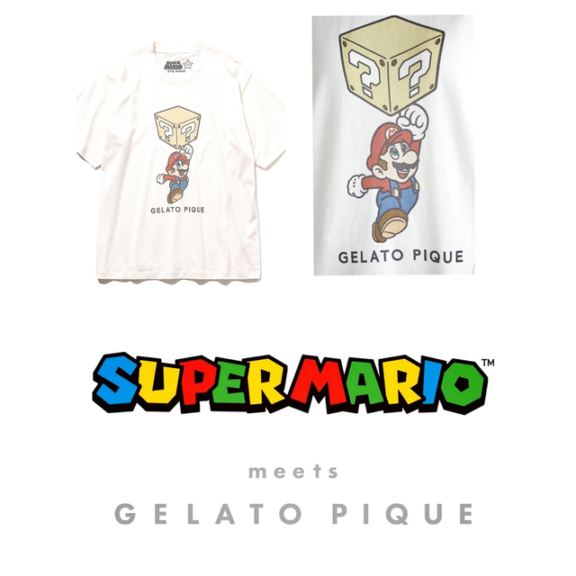 gelato pique(ジェラートピケ)の新品 ジェラートピケ＆マリオ コラボ  スーパーマリオ ユニセックス  Ｔシャツ レディースのトップス(Tシャツ(半袖/袖なし))の商品写真