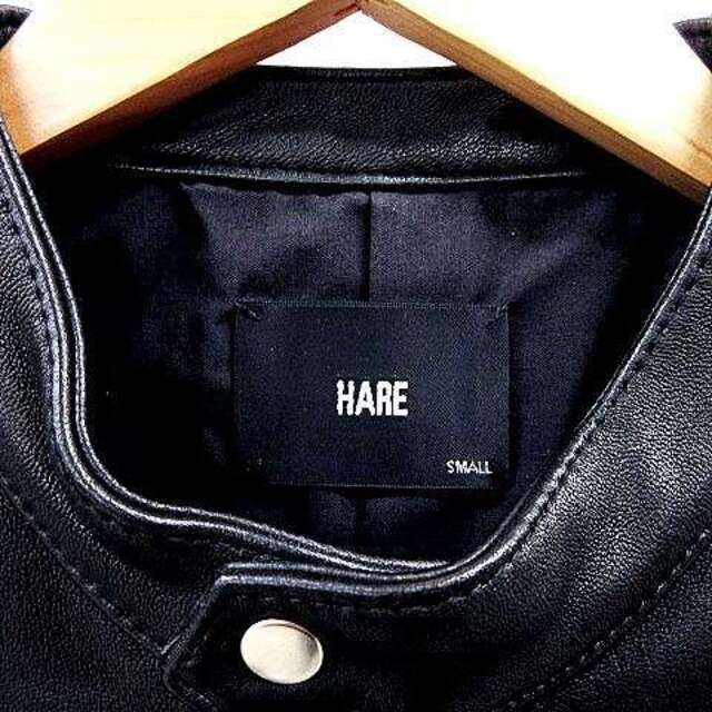 HARE - ハレ ライダースジャケット シングル ラムレザー 羊革 S 黒