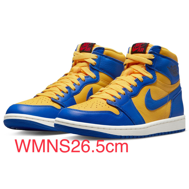 NIKE(ナイキ)のAJ1WMNSHighOGGameRoyal and Varsity Maize レディースの靴/シューズ(スニーカー)の商品写真