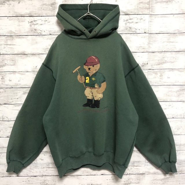 POLO RALPH LAUREN - 90s 希少 緑 グリーン ポロベア プルオーバー