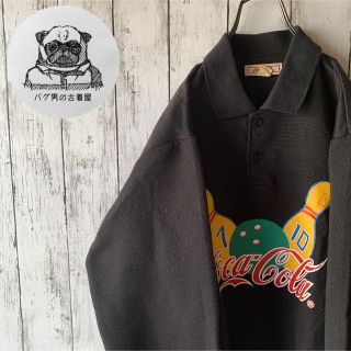 再追加販売 希少L ハーフジップ スウェット 企業ロゴ 刺繍 コカコーラ