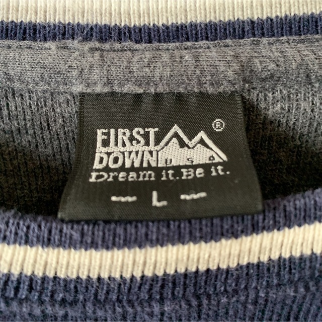 FIRST DOWN(ファーストダウン)の【ファーストダウン】古着 90s メンズ スウェット トレーナー L 刺繍 無地 メンズのトップス(スウェット)の商品写真