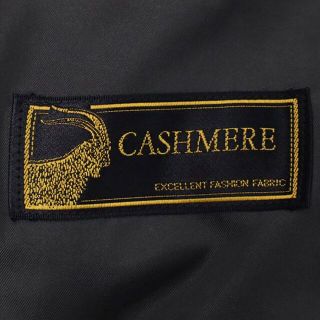 カシミヤ ワッペン ウール100％ ダブル テーラード ブレザー 98-BE5 ブラック CASHMERE 金ボタン メンズ   【230219】