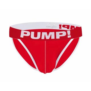 【赤・L】PUMP パンプ ローライズ ビキニ 伸縮性コットン ブリーフ１枚(その他)