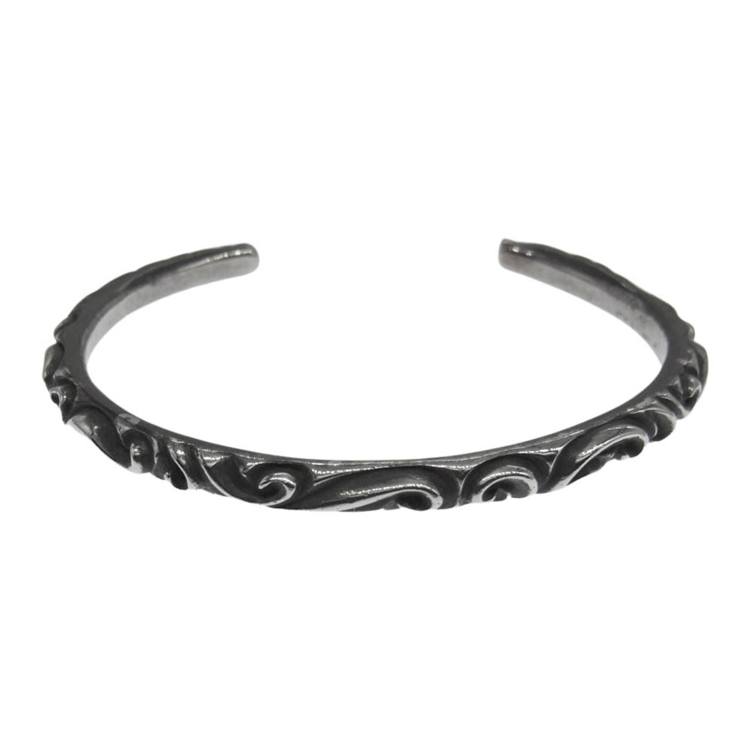 【最安値に挑戦】 Chrome シルバー系【中古】 バングル スクロールバンド SCROLL BANGLE ブレスレット クロムハーツ（原本有）  HEARTS CHROME - Hearts ブレスレット