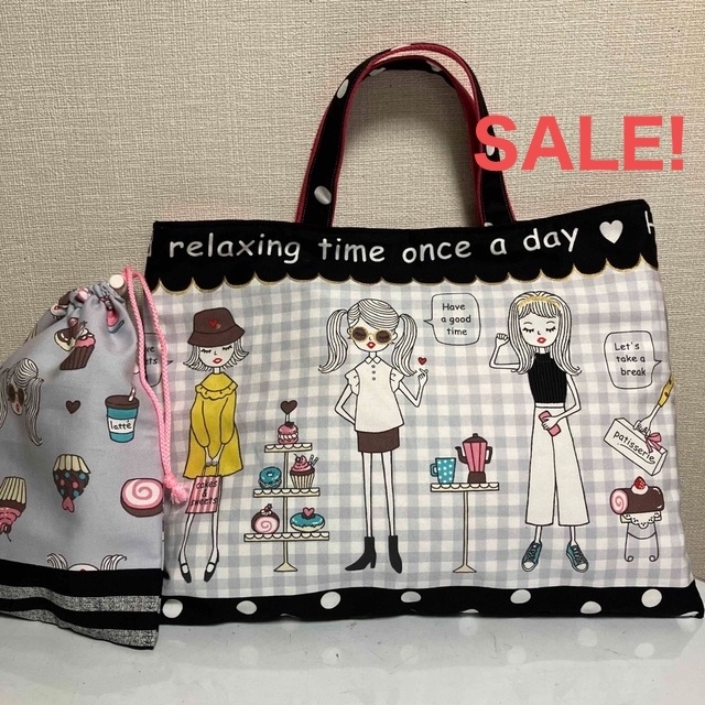 ☆SALE!☆レッスンバッグ 巾着袋 2点セット ハンドメイドの通販 by QP's shop｜ラクマ