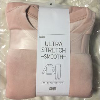 ユニクロ(UNIQLO)のユニクロ ウルトラストレッチスムースセット  XL ピンク(ルームウェア)