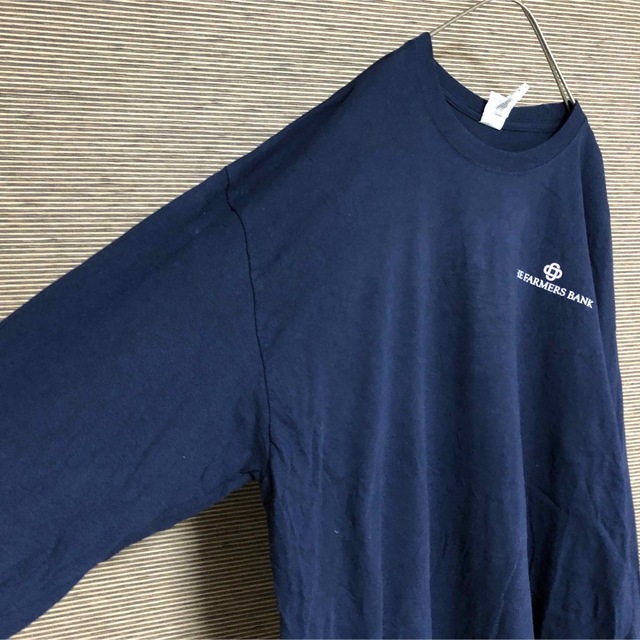 GILDAN(ギルタン)の【ギルダン】長袖Tシャツ　ロンT　企業ロゴ　ロケット　バックプリント　紫JZ メンズのトップス(Tシャツ/カットソー(七分/長袖))の商品写真