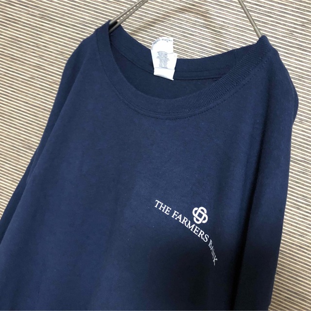 GILDAN(ギルタン)の【ギルダン】長袖Tシャツ　ロンT　企業ロゴ　ロケット　バックプリント　紫JZ メンズのトップス(Tシャツ/カットソー(七分/長袖))の商品写真