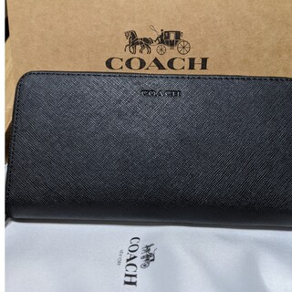コーチ(COACH)のCOACH  長財布　ラウンドファスナー黒(長財布)