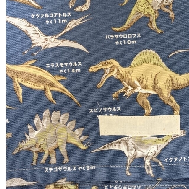 給食用ランチマット　恐竜柄　40×50 2枚セット ハンドメイドのキッズ/ベビー(外出用品)の商品写真