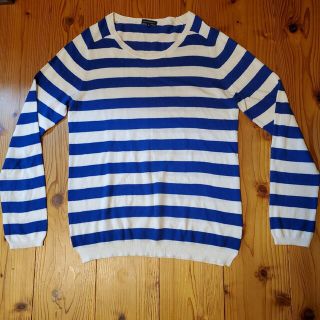 アーバンリサーチ(URBAN RESEARCH)のURBAN RESEARCH BLUE×WHITE BORDER KNIT(Tシャツ/カットソー(半袖/袖なし))