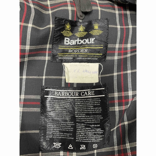 Barbour(バーブァー)のBarbour BORDER（バブアー　ボーダー）ネイビー C38/97㎝ メンズのジャケット/アウター(ステンカラーコート)の商品写真