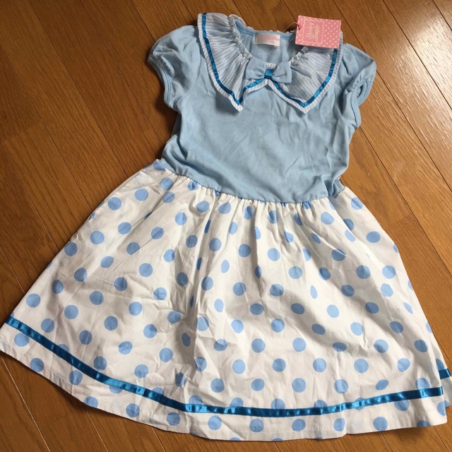 男女兼用 カジュアルウェア 新品 シャーリーテンプル 水色 ワンピース