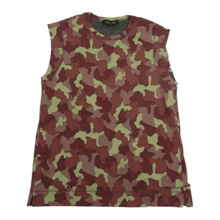 ドゥロワー(Drawer)のDrawer ドゥロワー CAMO カモフラ プリント ノースリーブ カットソー ブラウン系 2【中古】(シャツ/ブラウス(半袖/袖なし))