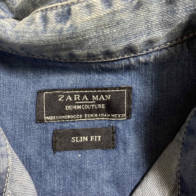 ZARA(ザラ)のZARA ザラ　メンズ　リペアデニムシャツ メンズのトップス(シャツ)の商品写真