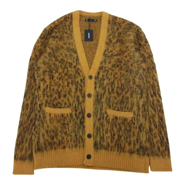 MINEDENIM マインデニム 22AW 2210-6001-27-022 Kid Mohair Leopard Knit Long Cardigan キッド モヘア レオパード ニット カーディガン イエロー系 2【新古品】【未使用】