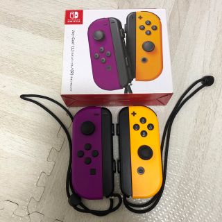 ニンテンドースイッチ(Nintendo Switch)の【アン様専用】　　ジョイコン　ネオンパープル　ネオンオレンジ　中古(その他)