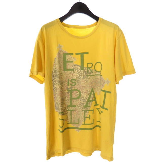 ETRO(エトロ)のエトロ ETRO PAISLEY プリントTシャツ カットソー 半袖 イエロー メンズのトップス(Tシャツ/カットソー(半袖/袖なし))の商品写真