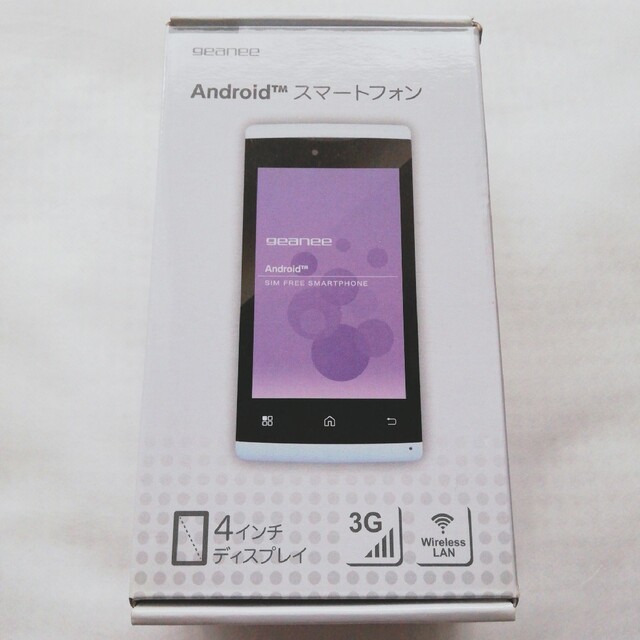 Androidスマートフォン　geanee/ジーニー　CP-D403 　ホワイト