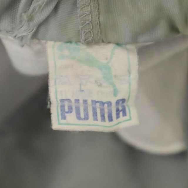 プーマ 80s 2WAY ヴィンテージ イタリア製 ジップジャケット L ブルー系 PUMA ロゴ刺繍 メンズ   【230219】 8