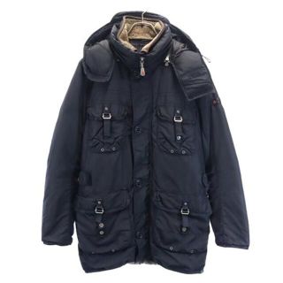 ピューテリー ダウンジャケット S 黒 PEUTEREY ボア衿 フード メンズ