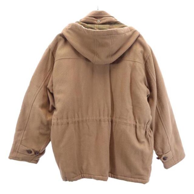ユニクロ 90s ウールブレンド ハーフ コート L 茶系 UNIQLO フード ジャケット メンズ 【230219】