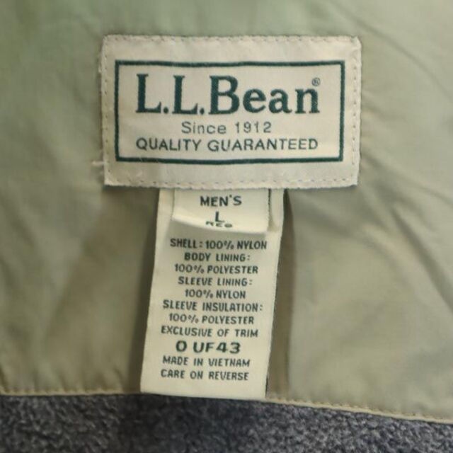 L.L.Bean(エルエルビーン)のエルエルビーン アウトドア ナイロンジャケット L カーキグリーン L.L.Bean 裏フリース ロゴ刺繍 メンズ 【中古】  【230219】 メンズのジャケット/アウター(ダッフルコート)の商品写真