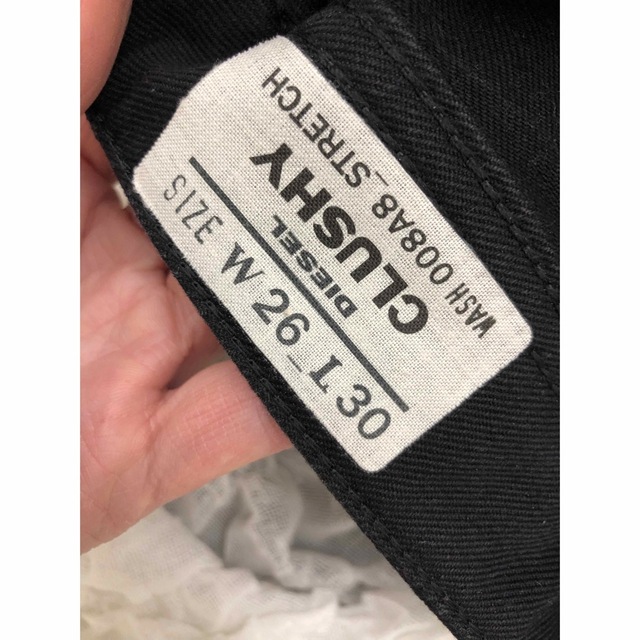 DIESEL(ディーゼル)のまえーかく様専用　ディーゼル　黒　スキニー　サイズ26 レディースのパンツ(スキニーパンツ)の商品写真