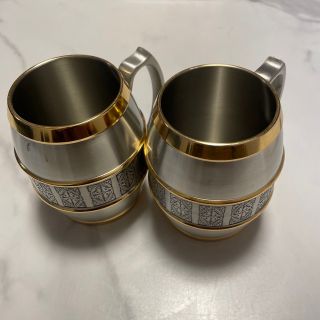 PENANG PEWTER 97％ マグカップ ジョッキ 錫製 ２個セット(グラス/カップ)