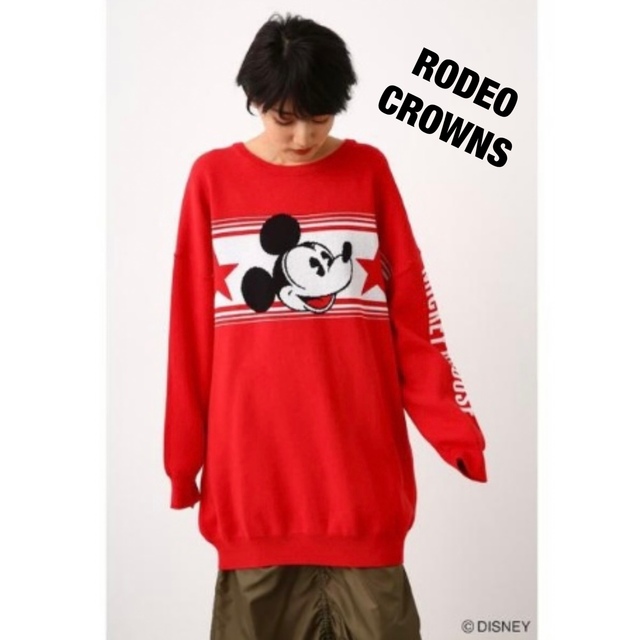 RODEO CROWNS(ロデオクラウンズ)のロデオクラウンズ RODEO CROWNS スターMICKEYニットワンピース レディースのトップス(ニット/セーター)の商品写真