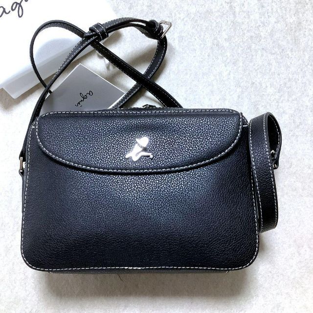 新品☆アニエスベー ショルダーバッグ ステッチが可愛いです♪agnes b