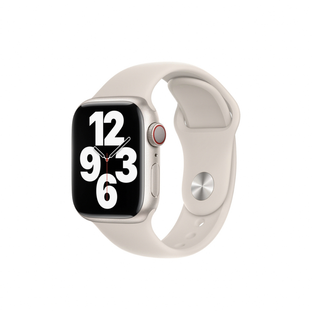 Apple Watch(アップルウォッチ)の新品 Applewatch バンド スターライト純正 SE 41mm メンズの時計(ラバーベルト)の商品写真