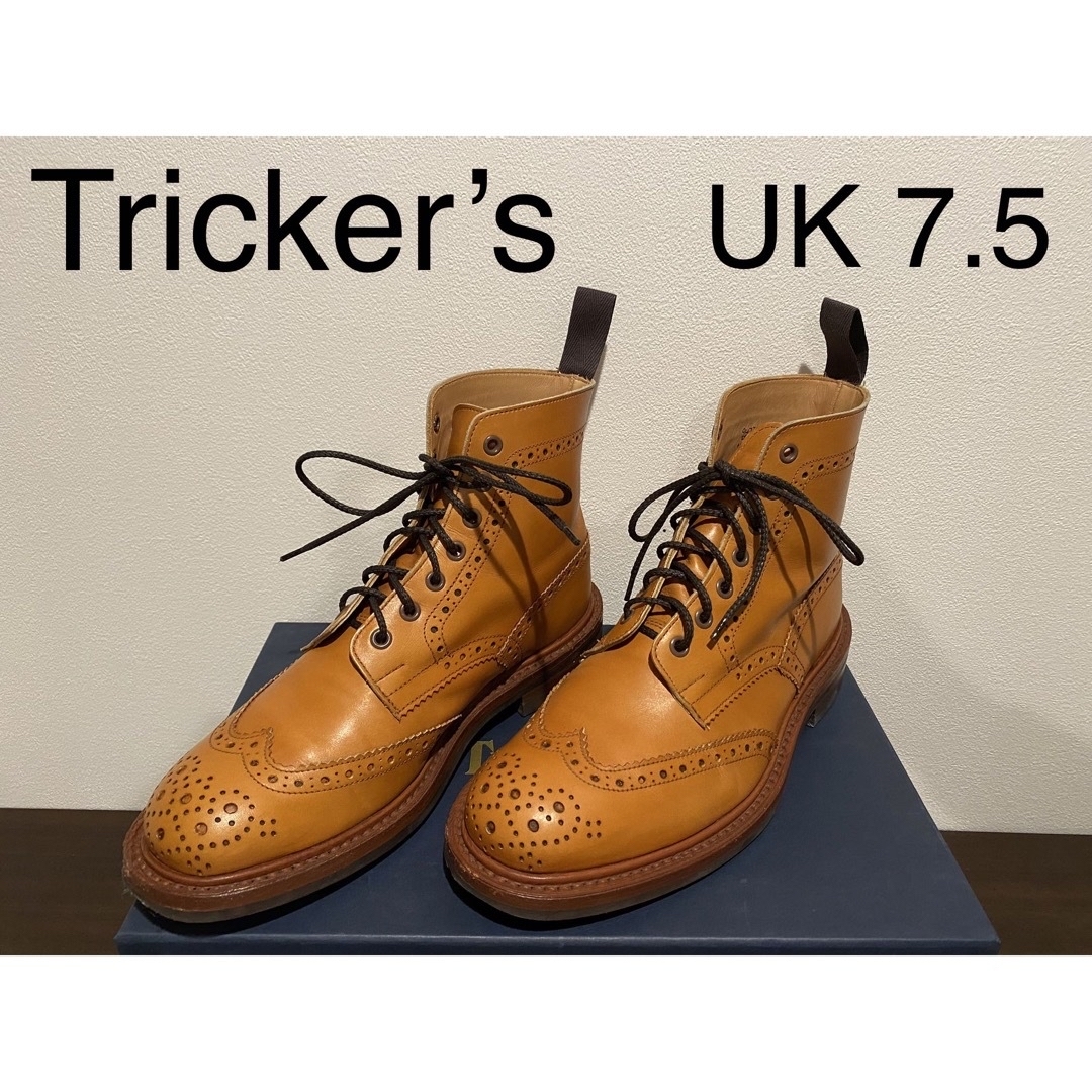 Trickers トリッカーズ カントリー ブーツ モールトン マロン UK7