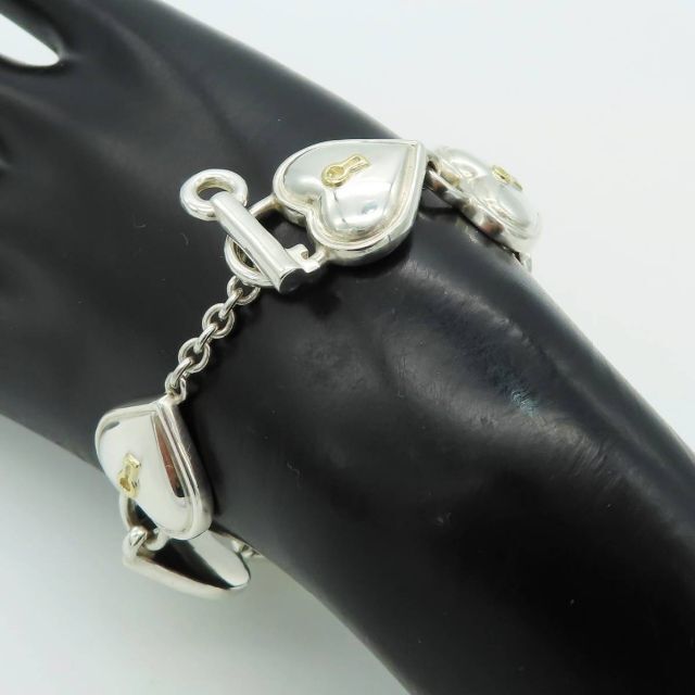極希少 美品 ティファニー ハート ロック リンク ブレスレット AA192