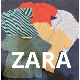 ザラキッズ(ZARA KIDS)のZARA H&M 等　92サイズ前後　シンプルTシャツ5点(Tシャツ/カットソー)