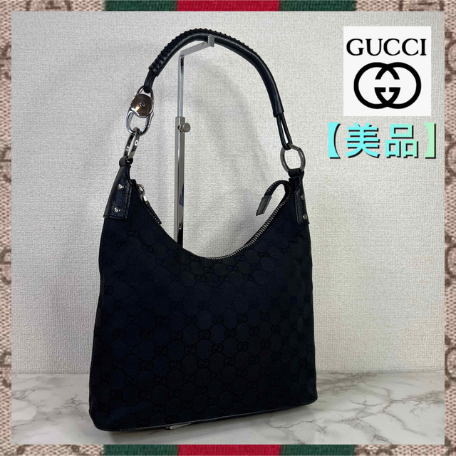 美品】GUCCI グッチ キャンバスレザー トートバックハンドバック