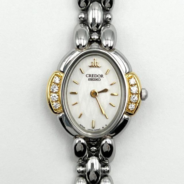 お気にいる SEIKO 【高級】クレドール レディース 時計 腕時計 ダイヤ 18金 セイコー 腕時計