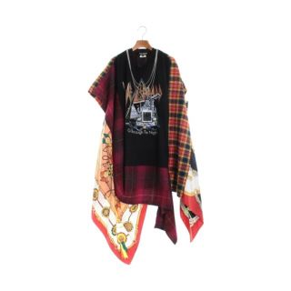 ジュンヤワタナベ(JUNYA WATANABE)のJUNYA WATANABE ワンピース S 黒xピンクx黄x青等 【古着】【中古】(ひざ丈ワンピース)